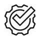 Quality Engineering icon with machine test